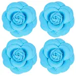 4Pcs Cloth Art Camelia Brooch Pins