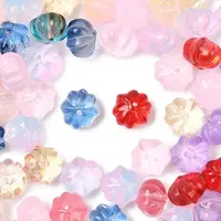 80Pcs Transparent Spray Paint Glass Beads