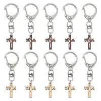 20Pcs Wood Cross Pendant Decorations
