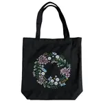 DIY Flower Wreath Pattern Tote Bag Embroidery Kit