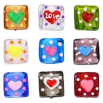 9Pcs 9 Colors Handmade Lampwork Beads