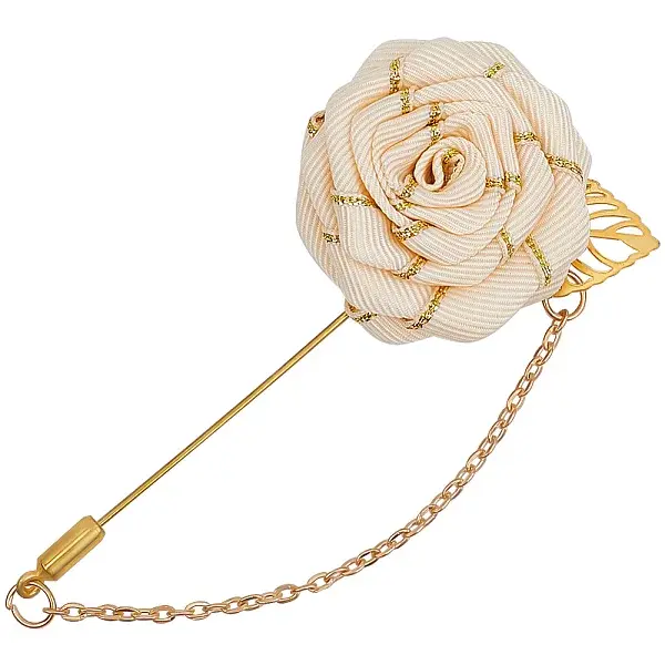 Flower Polyester Ribbon Brooches