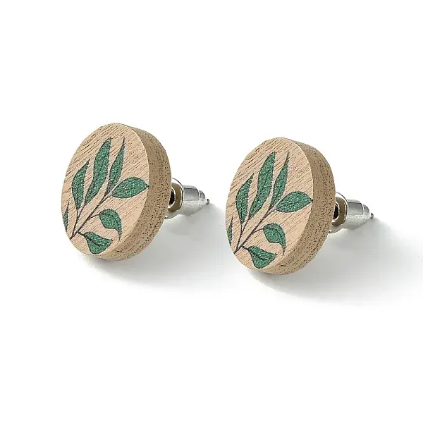 Poplar Wood Stud Earrings