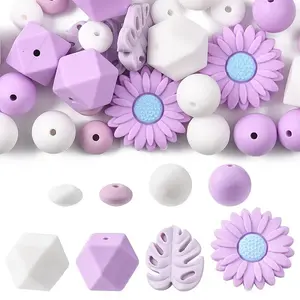 30Pcs Silicone Beads