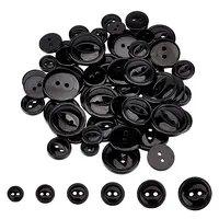 120Pcs 6 Styles 2-Hole Resin Buttons