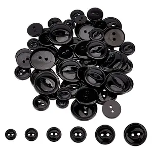 120Pcs 6 Styles 2-Hole Resin Buttons