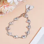 1Pc Zice Alloy Heart Link Chain Mobile Straps