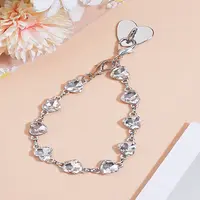 1Pc Zice Alloy Heart Link Chain Mobile Straps