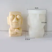 Nordic Style Abstract Art Moai Statue DIY Silicone Candle Molds
