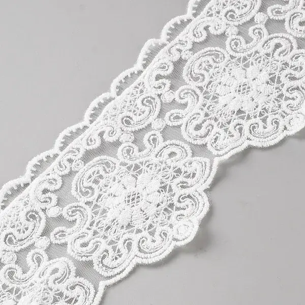 Polyester Flower Embroidery Lace Trim