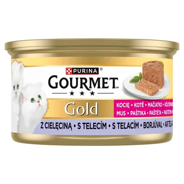 Gourmet Gold Kitten paštéta - teľacia 12 x 85 g
