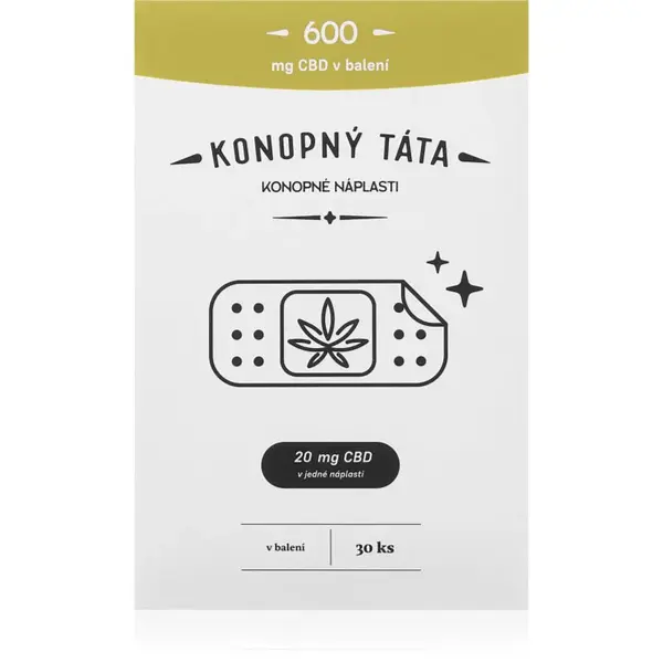 Konopný táta Patches 600 mg CBD hrejivá náplasť s CBD 30 ks