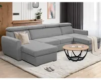 Sedacia súprava Mistic, holubia šedá látka, tvar U%