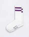 Organic Basics Core Stripe Crew Socks 3-pack White / Aubergine 39-42