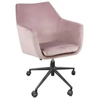 MID.YOU OTOČNÁ ŽIDLE, velur, růžová