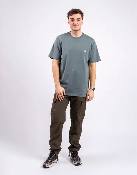 Tričko Carhartt WIP S/S Chase T-Shirt Velvet Green/Gold