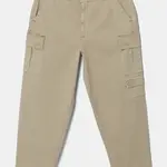 Bavlněné kalhoty Barbour béžová barva, jednoduché, MTR0754GY35