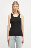 Top Coperni Rib Logo Tank Top dámský, černá barva, COPJS12F5006