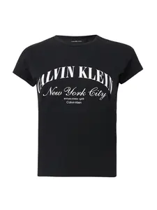 Calvin Klein Jeans Tričko  čierna / biela