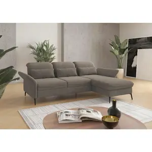 Sit & More ROHOVÁ SEDAČKA, textil, jílová barva