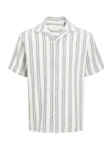 Jack & Jones Plus Košeľa 'JORCOBA'  čierna / biela