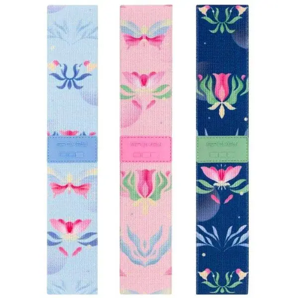 Spokey THE BLOOM BAND SET Set posilňovacích textilných gúm, mix, veľkosť