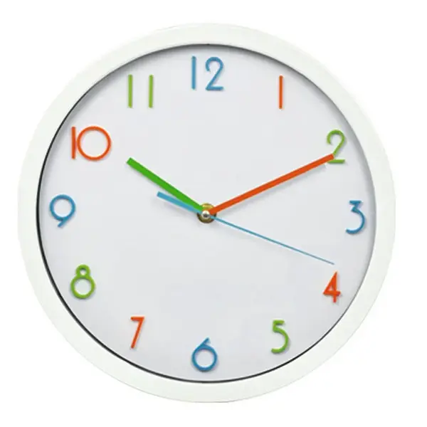 Ambia Home NÁSTĚNNÉ HODINY, modrá, zelená, červená, bílá, 25,4 cm