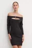 Šaty Tommy Jeans černá barva, mini, DW0DW18461