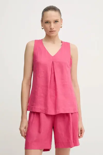 Lněná halenka United Colors of Benetton