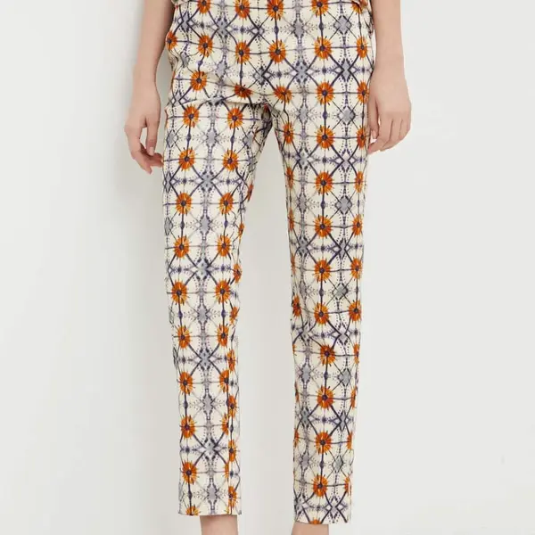 Kalhoty La Petite Française PACTE dámské, jednoduché, medium waist