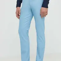 Kalhoty Tommy Hilfiger pánské, béžová barva, přiléhavé, MW0MW26619