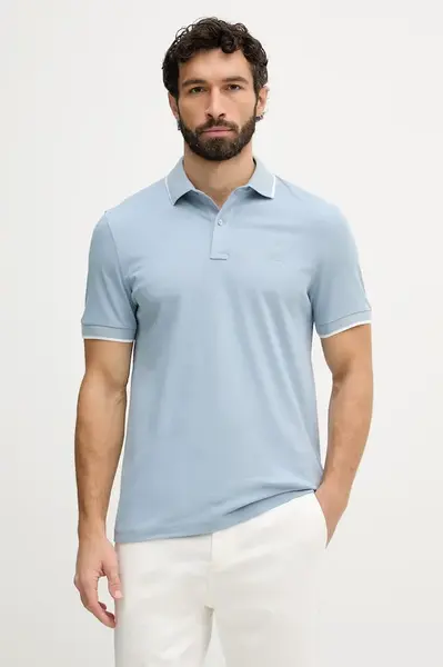 BOSS Orange polo pánské bavlněný s elastanem Passertip