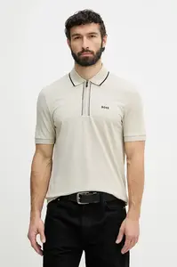 BOSS Green polo tričko pánske bavlnené s elastanom