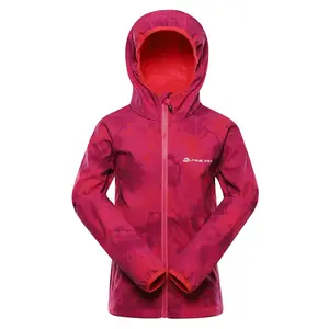 Dětská softshellová bunda alpine pro hooro 2 růžová 116-122