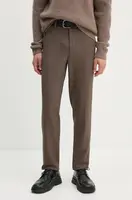 Kalhoty Les Deux pánské, hnědá barva, jednoduché, LDM501092