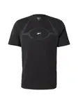 Reebok Funkčné tričko 'ATHLETE FLEX'  sivá / čierna / biela