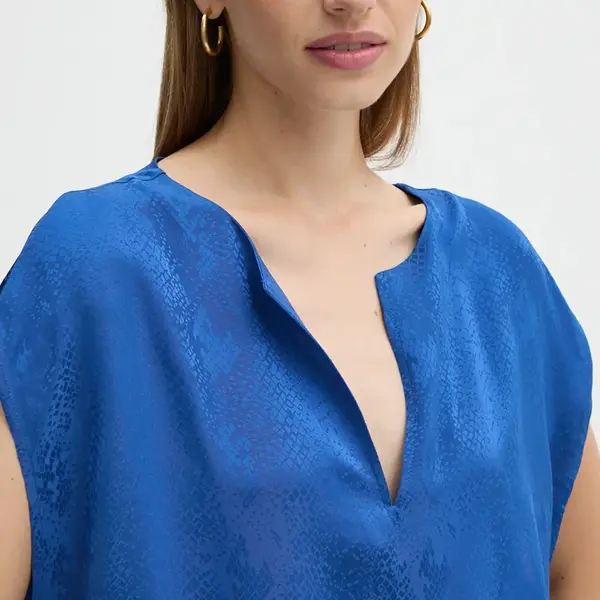 Halenka Sisley dámská, modrá barva, vzorovaná, 57U5LQ07Q