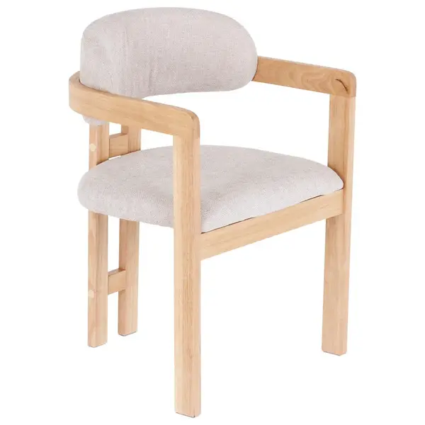 MID.YOU ŽIDLE S PODRUČKAMI, vzhled lnu, barvy dubu, světle hnědá