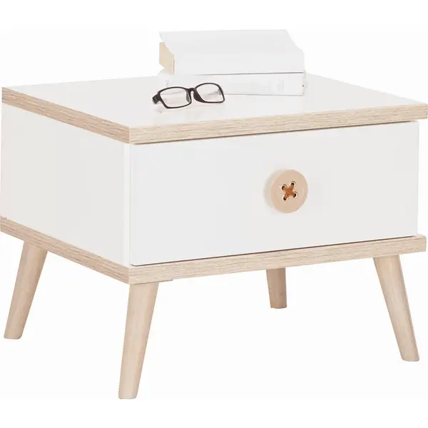 Modern Living NOČNÍ STOLEK bílá, barvy dubu