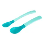CANPOL BABIES Lžičky plastové magické měnící barvu 2ks 4m+ tyrkysové