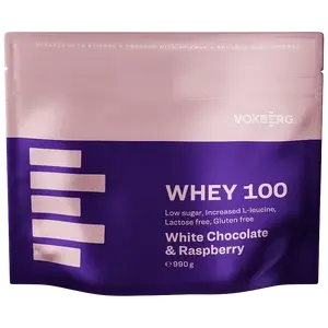 VOXBERG Proteín WHEY 100 Biela Čokoláda & Malina