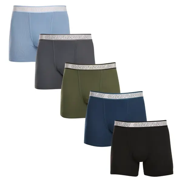 Gianvaglia 5PACK pánské boxerky vícebarevné (GVG-5013) XL