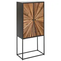 Landscape VYSOKÁ KOMODA, jedle, přírodní barvy, černá, 65/141/37 cm