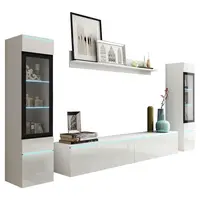 P & B OBÝVACÍ STĚNA, vysoce lesklá bílá