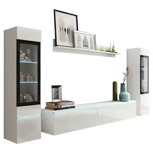 P & B OBÝVACÍ STĚNA vysoce lesklá bílá