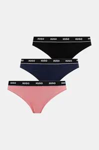 Tangá HUGO 3-pak TRIPLET THONG STRIPE