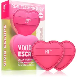 Real Techniques Vivid Escape All About that Base Puff Set houbička na make-up 2 ks