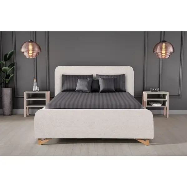 MID.YOU ČALOUNĚNÁ POSTEL, 180/200 cm, perleť