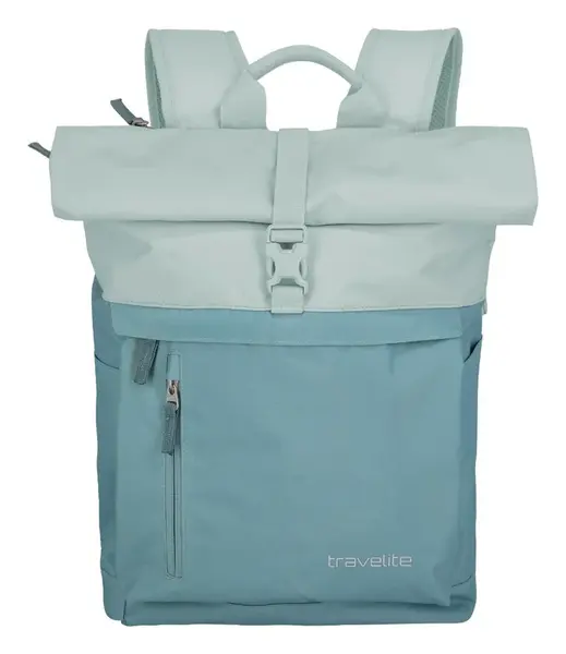 Batoh na notebook Travelite Basics Rollup Backpack Ice Blue