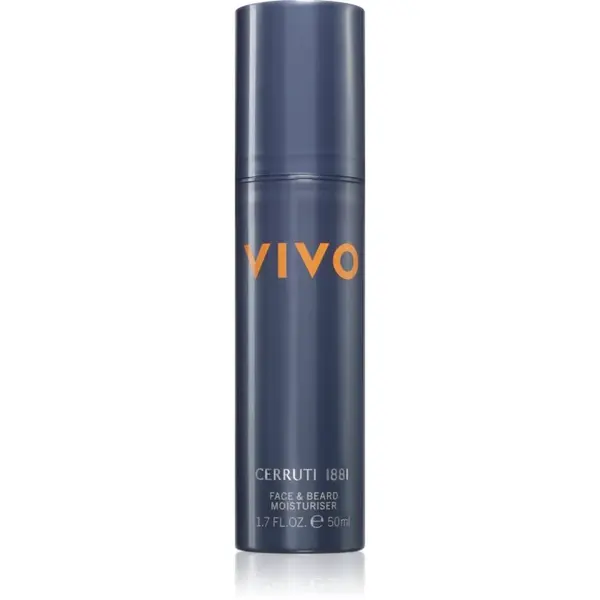 Cerruti 1881 Vivo hydratačný krém na tvár a fúzy pre mužov 50 ml